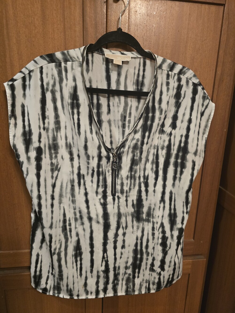 Michael Kors Half Zippered Striped Zebra Print